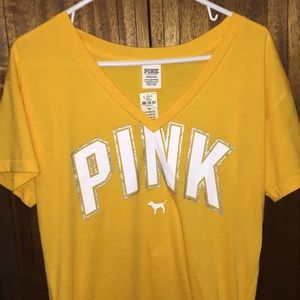 VS Pink v neck tee shirt